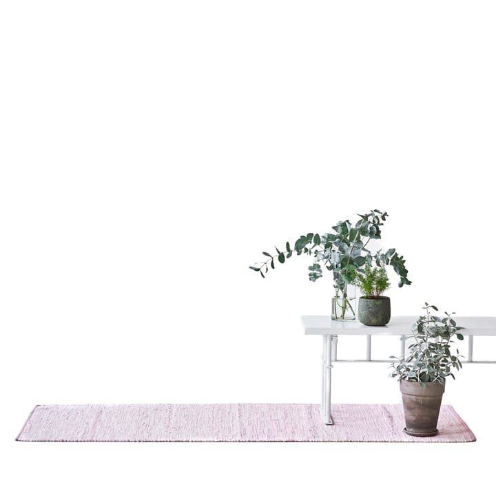 Cotton rug 75x200 cm - misty rose (rosa) - Rug Solid