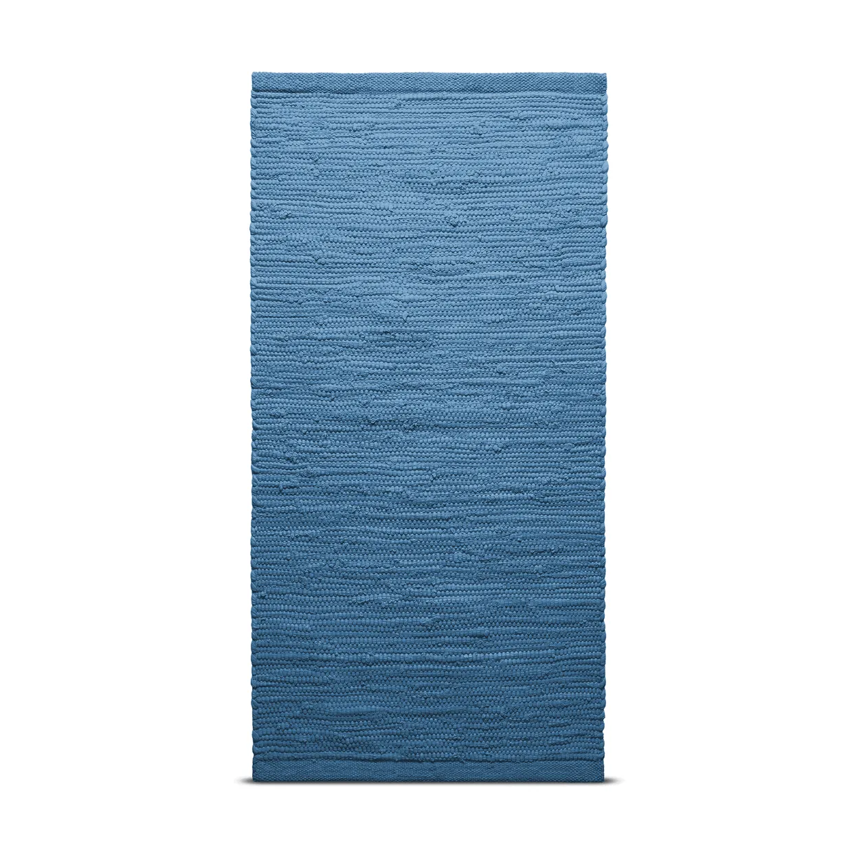 Rug Solid Cotton rug 75x200 cm Pacific | Scandinavian Design | Woven cotton rugs | Blue