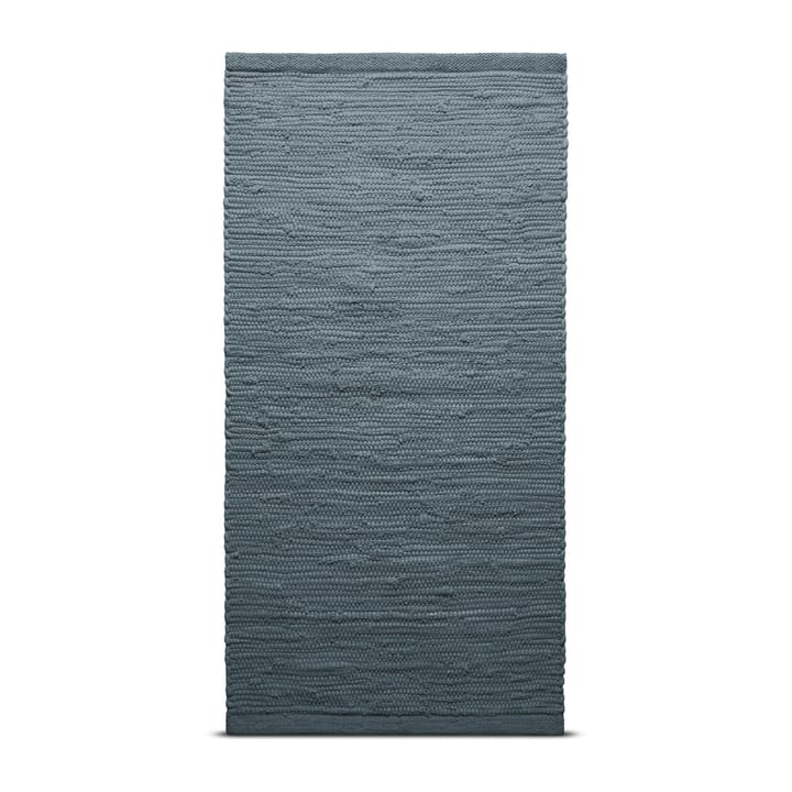 Cotton rug  75x200 cm - steel grey (grey) - Rug Solid