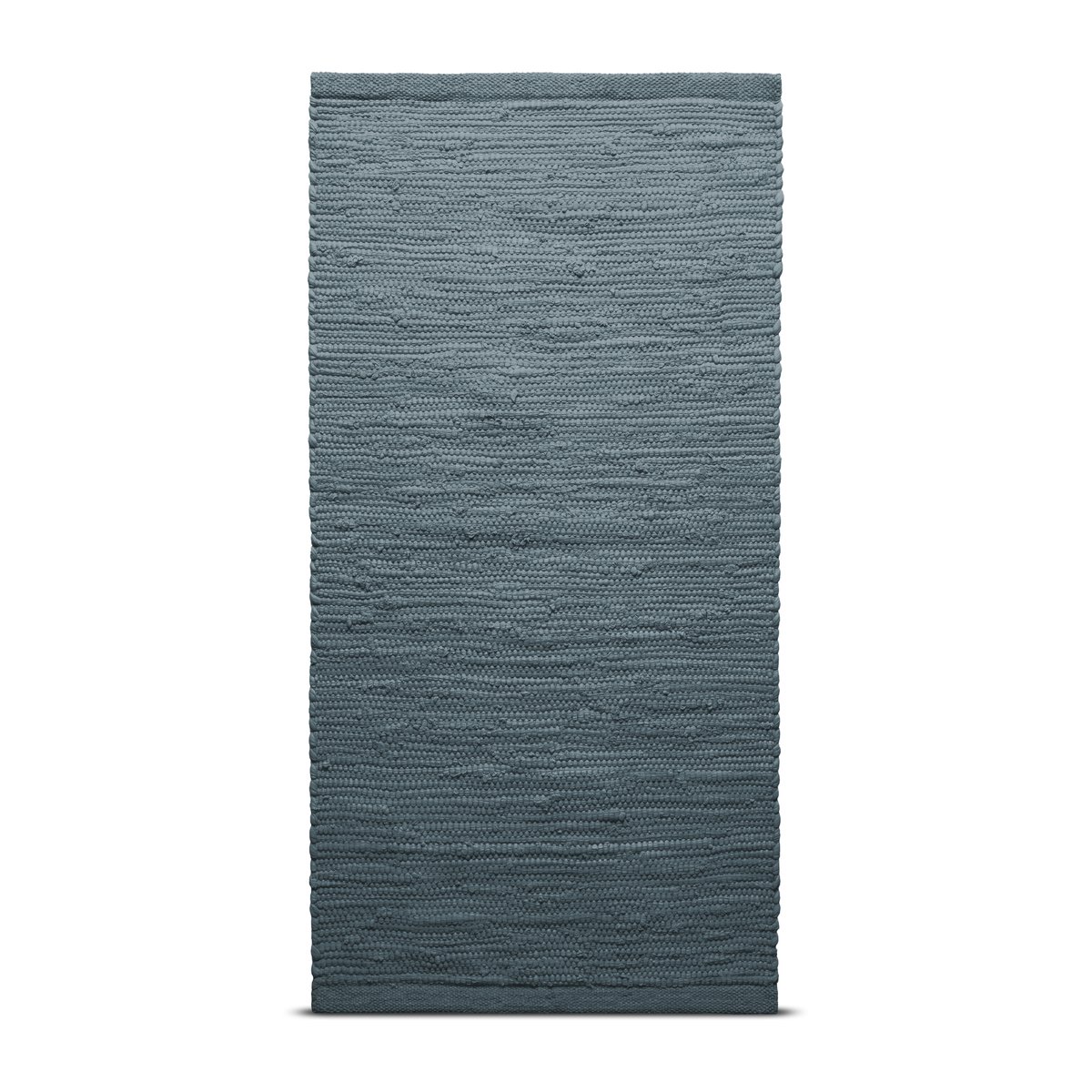 Rug Solid Cotton rug 75x200 cm steel grey (grey) | Scandinavian Design | Woven cotton rugs | Grey