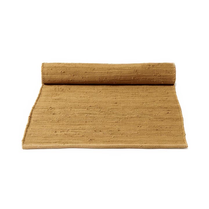 Cotton rug  75x300 cm - burnished amber - Rug Solid