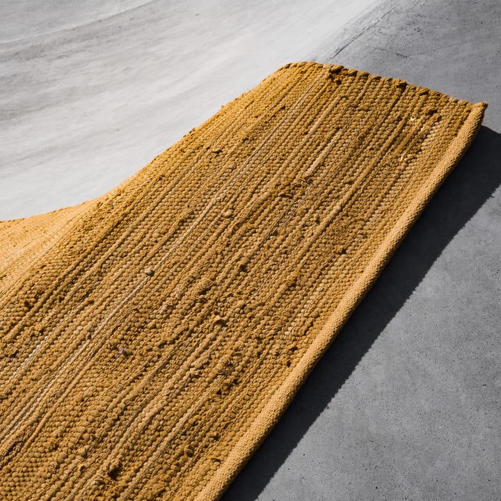 Cotton rug 75x300 cm - burnished amber - Rug Solid