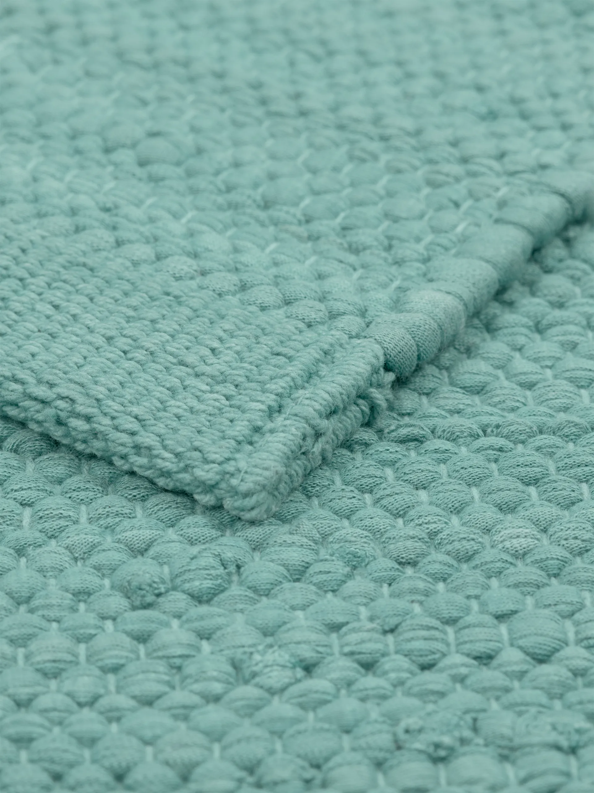Cotton rug 75x300 cm, Dusty jade Rug Solid