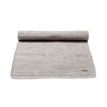 Cotton rug  75x300 cm - light grey - Rug Solid