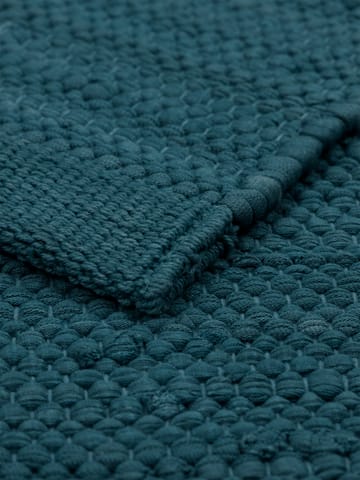 Cotton rug 75x300 cm - petroleum (petrolblue) - Rug Solid