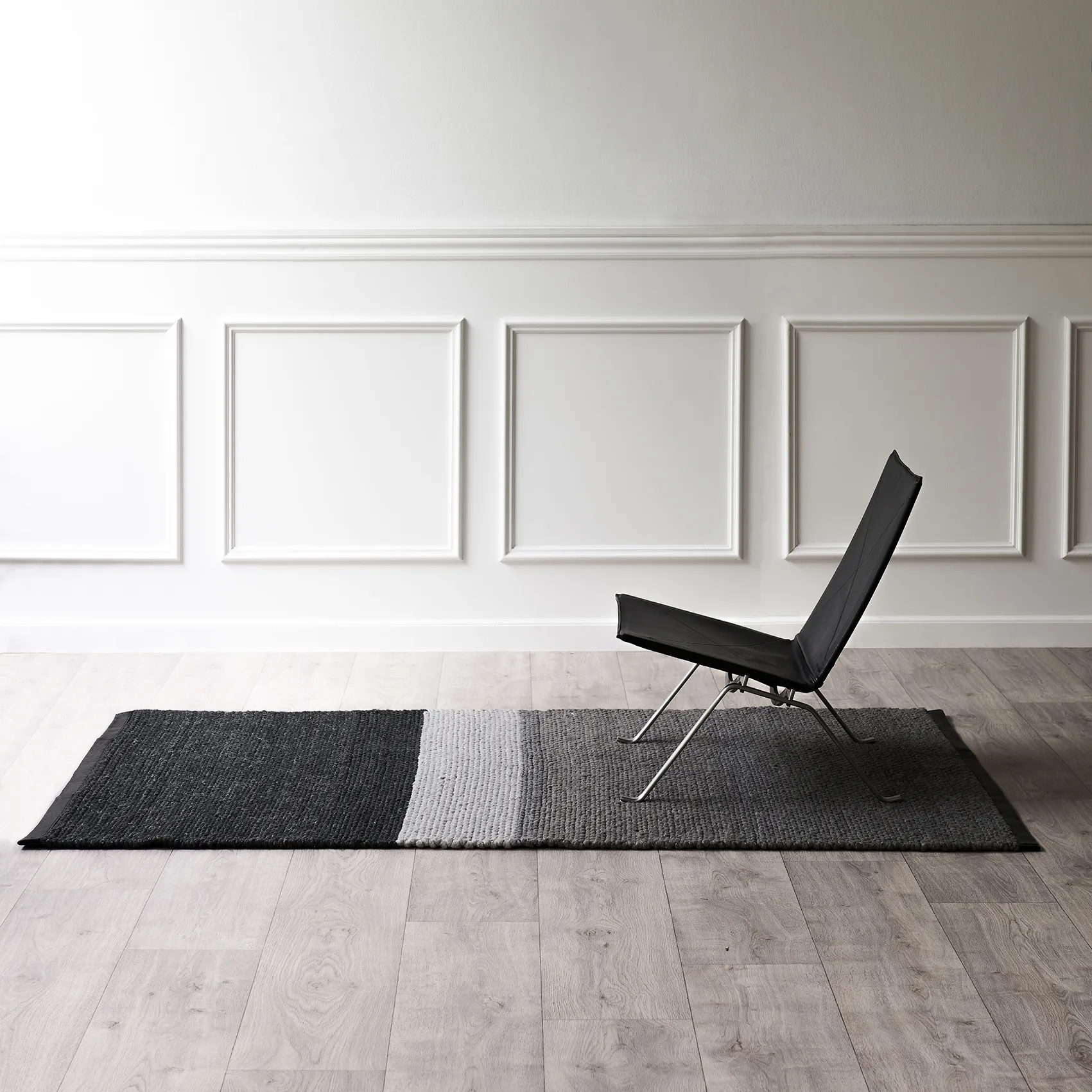 Landscape wool rug 140x200 cm, Gravel Rug Solid