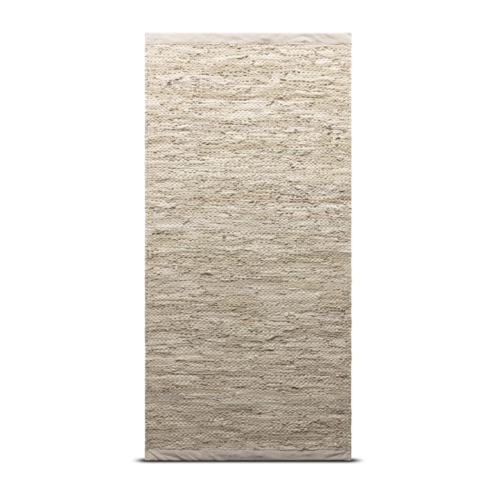 Leather rug  140x200 cm - beige - Rug Solid