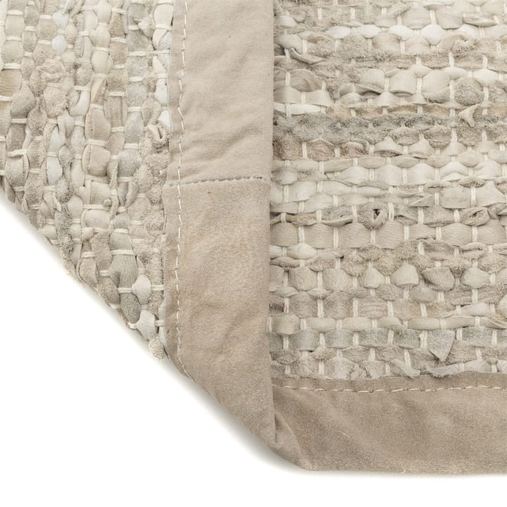 Leather rug 140x200 cm, Beige Rug Solid
