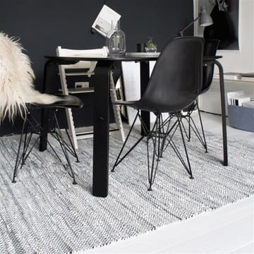 Leather rug  140x200 cm - light grey (light grey) - Rug Solid