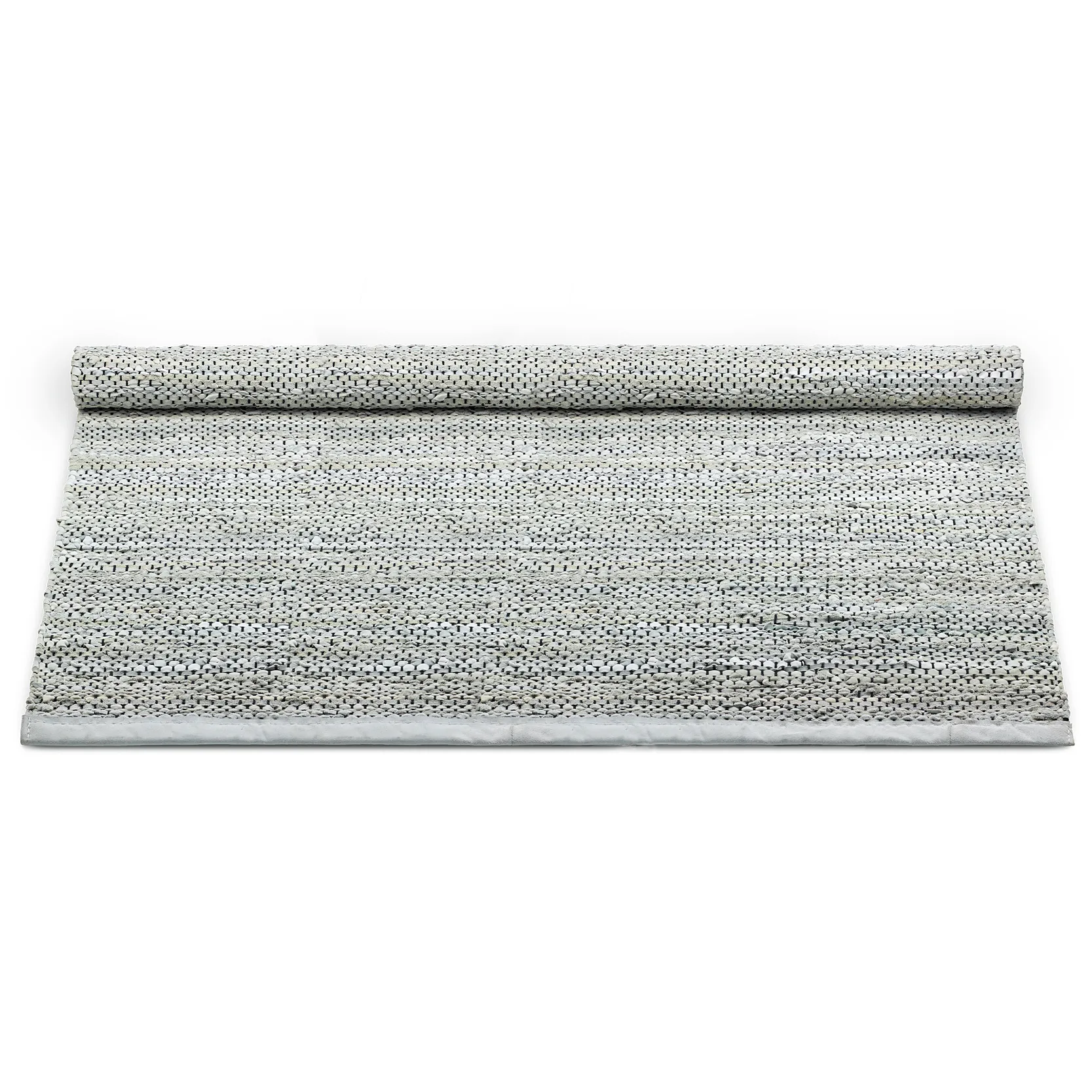 Leather rug 140x200 cm, Light grey (light grey) Rug Solid