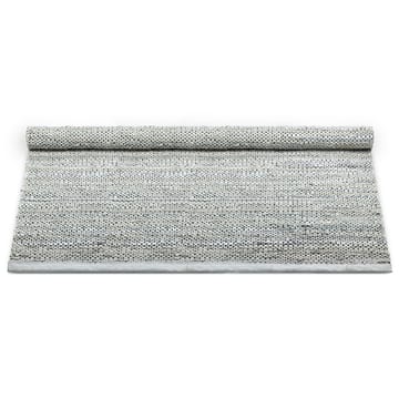 Leather rug  140x200 cm - light grey (light grey) - Rug Solid