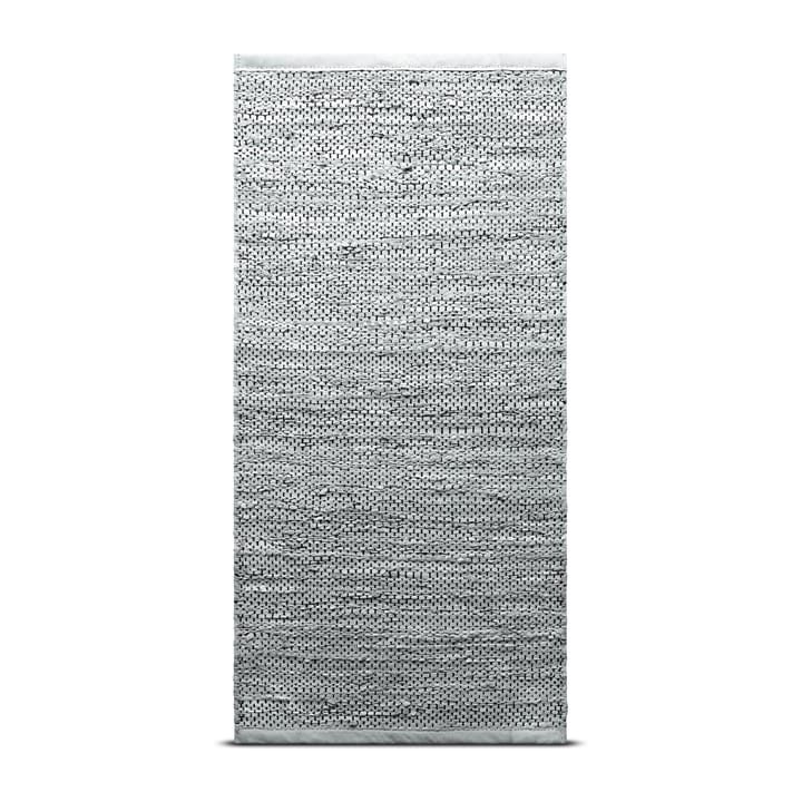 Leather rug  140x200 cm - light grey (light grey) - Rug Solid