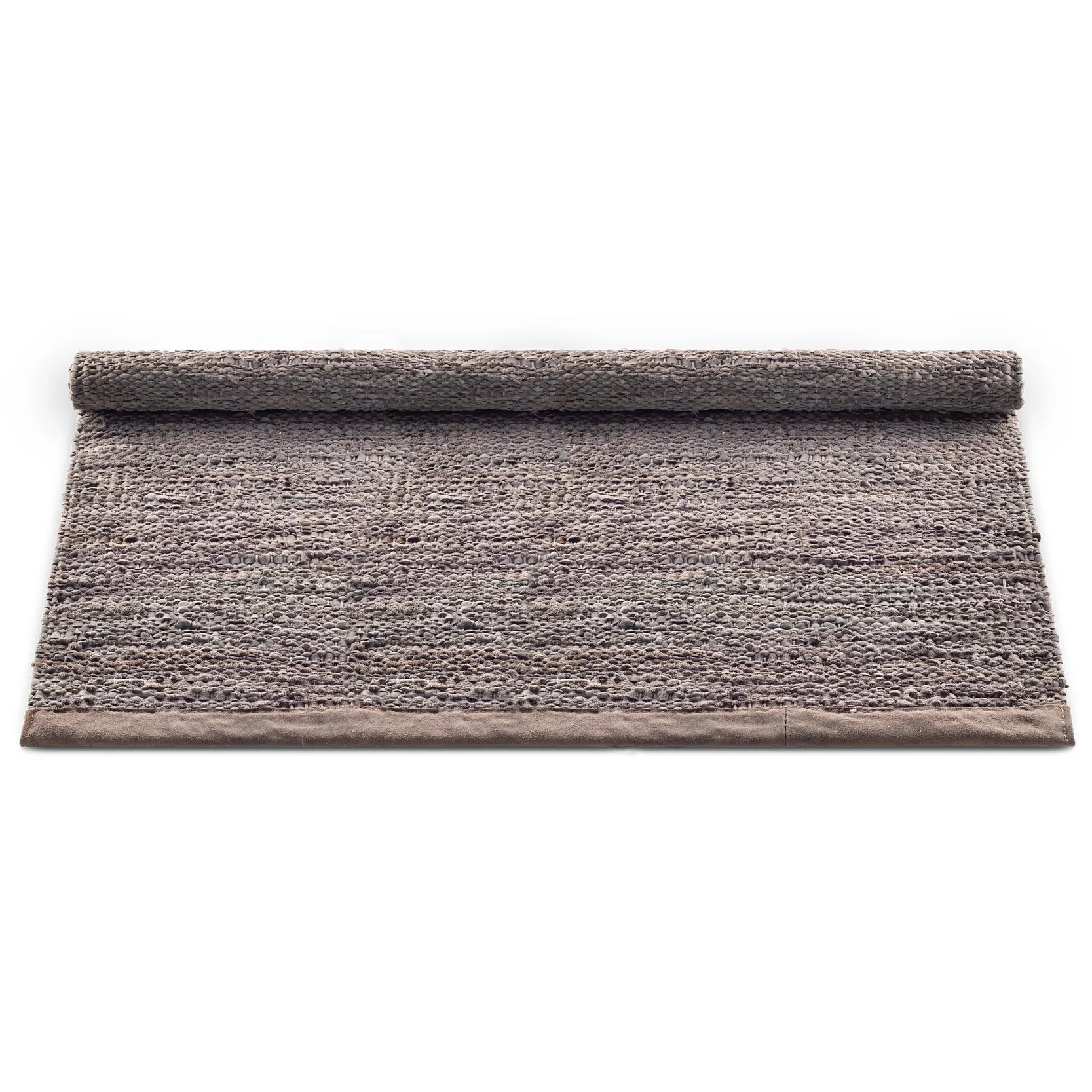 Leather rug 140x200 cm, Wood (brown) Rug Solid
