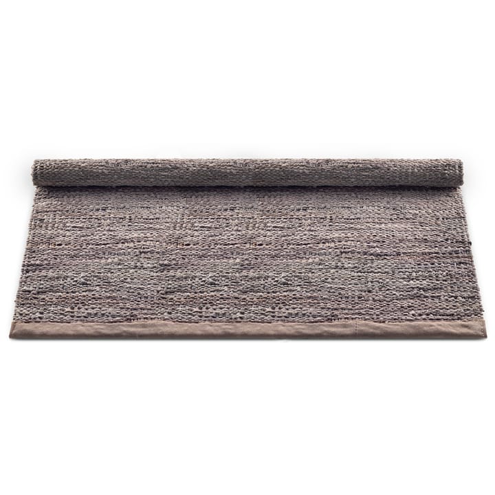 Leather rug 140x200 cm, Wood (brown) Rug Solid