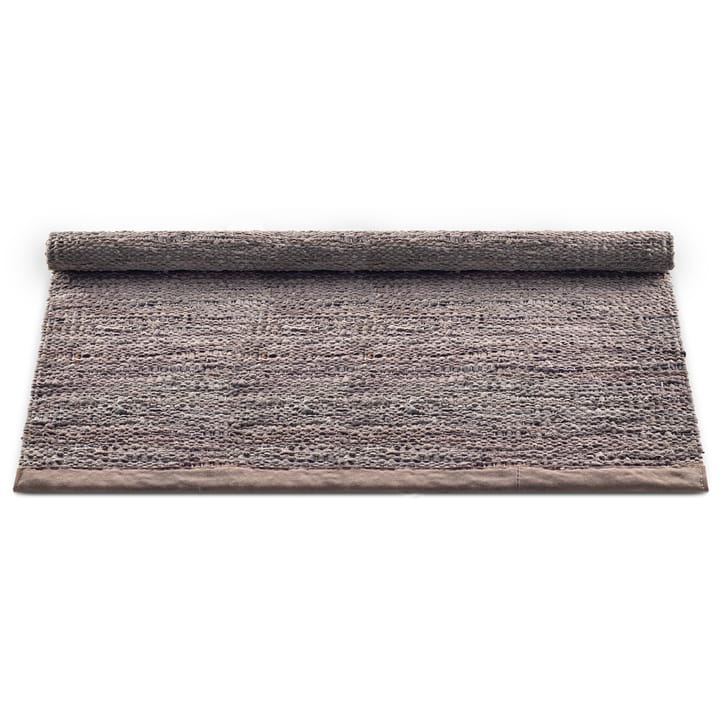 Leather rug  140x200 cm - wood (brown) - Rug Solid