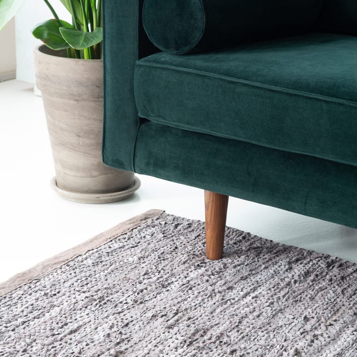 Leather rug 140x200 cm, Wood (brown) Rug Solid