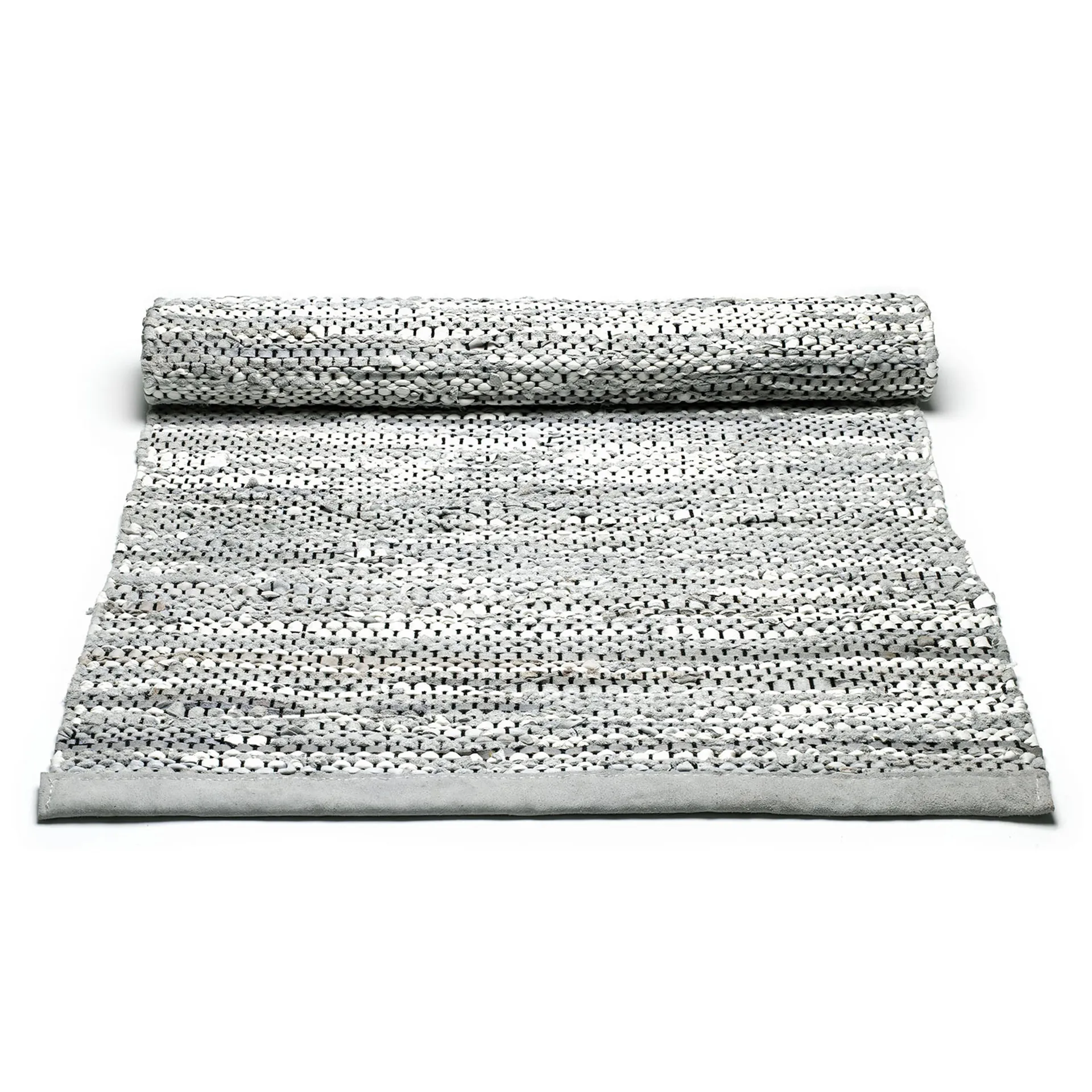Leather rug 170x240 cm, Light grey (light grey) Rug Solid