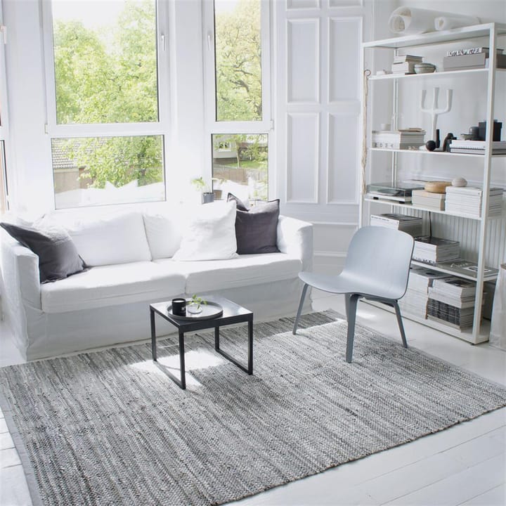 Leather rug 170x240 cm, Light grey (light grey) Rug Solid