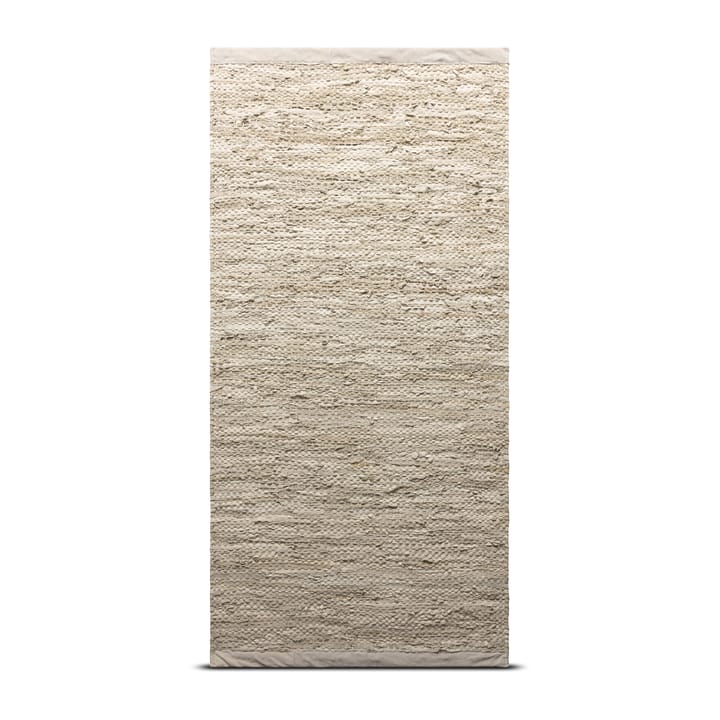 Leather rug 200x300 cm, Beige Rug Solid