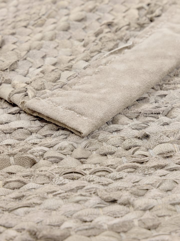 Leather rug 200x300 cm, Beige Rug Solid