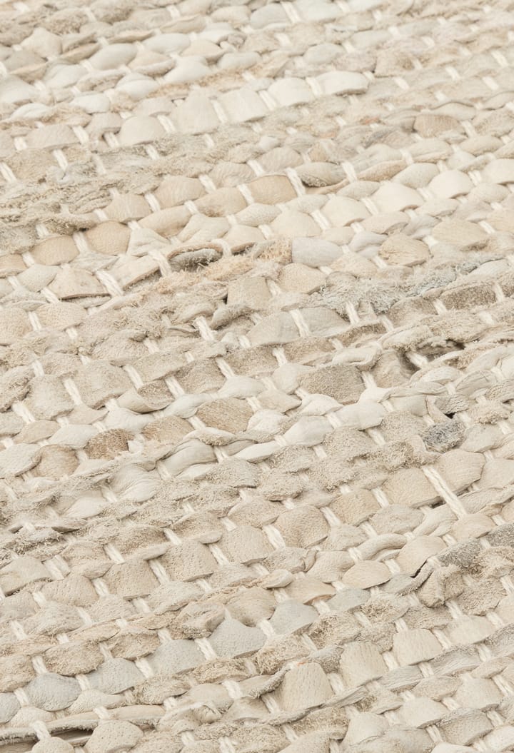 Leather rug 200x300 cm, Beige Rug Solid
