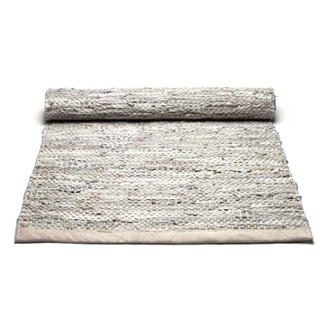 Leather rug 200x300 cm - Beige - Rug Solid