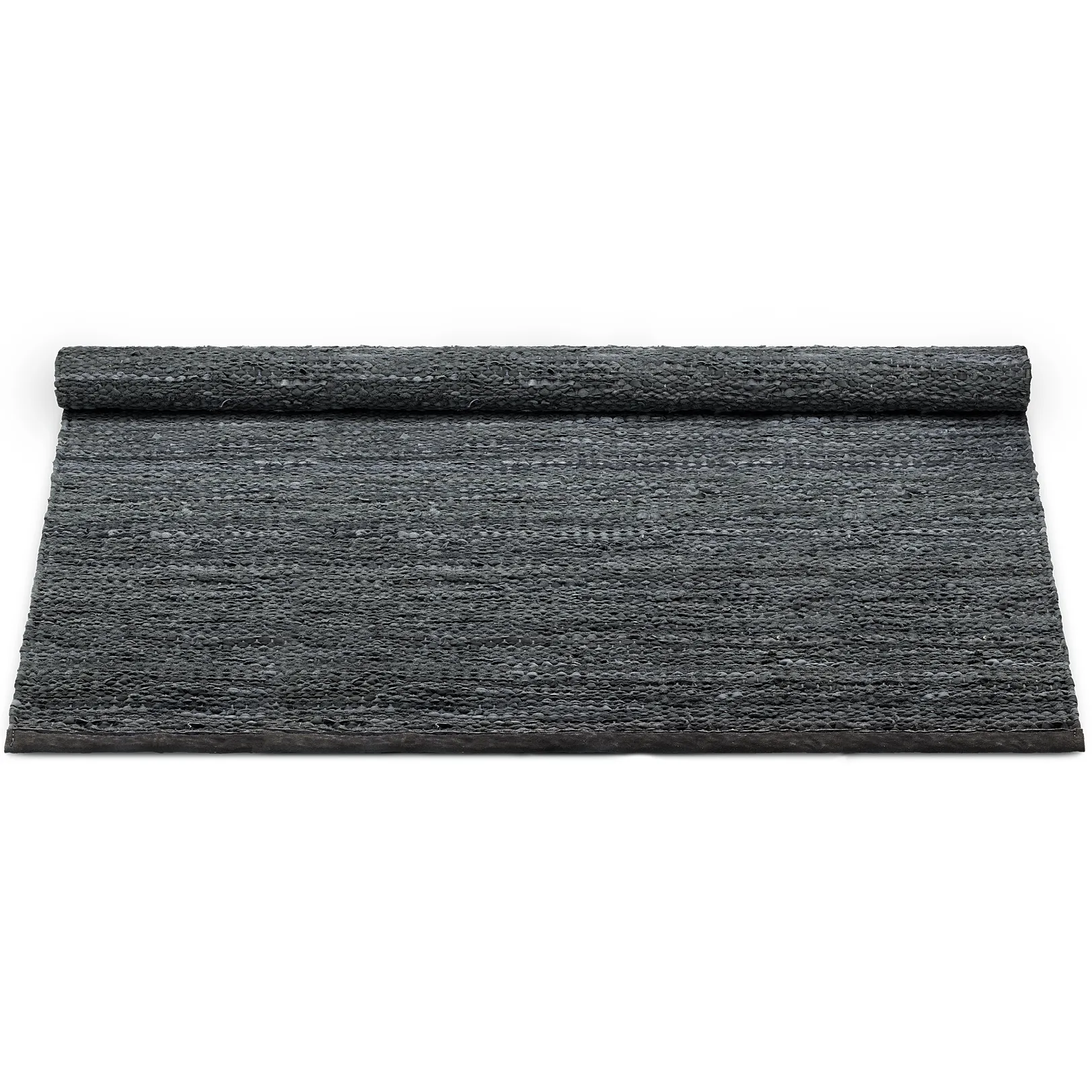 Leather rug 200x300 cm, Dark grey (dark grey) Rug Solid