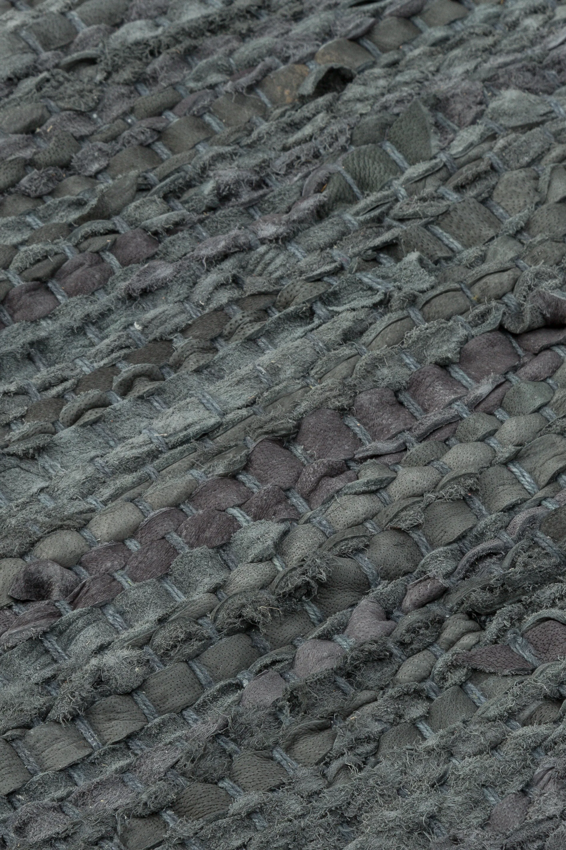 Leather rug 200x300 cm, Dark grey (dark grey) Rug Solid
