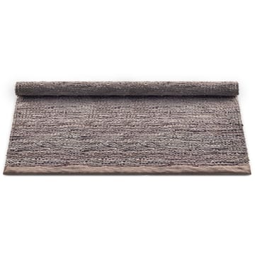 Leather rug  200x300 cm - wood (brown) - Rug Solid