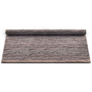 Leather rug 200x300 cm - Wood (brown) - Rug Solid
