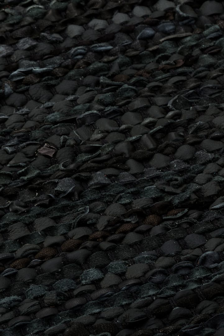 Leather rug  60x90 cm - black (black) - Rug Solid