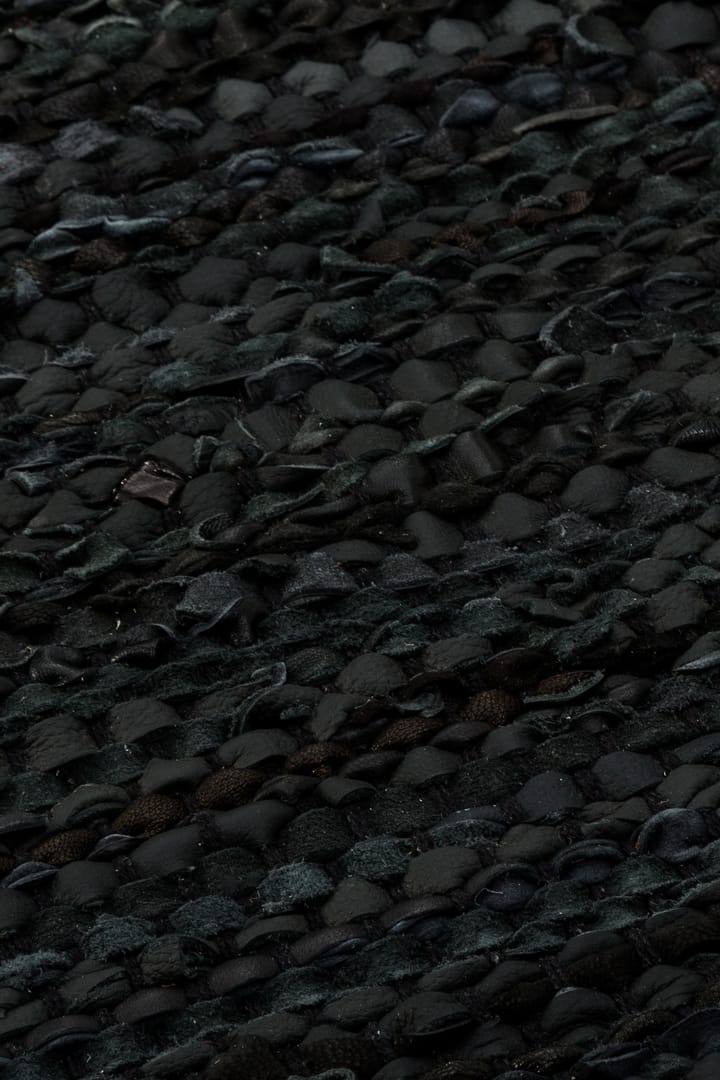 Leather rug 60x90 cm, Black (black) Rug Solid