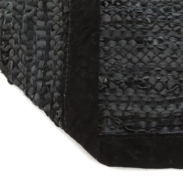 Leather rug 60x90 cm - Black (black) - Rug Solid