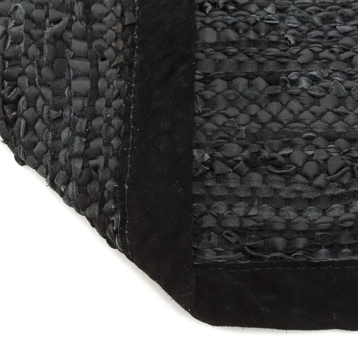 Leather rug 60x90 cm, Black (black) Rug Solid