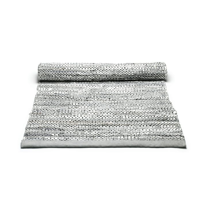 Leather rug  60x90 cm - light grey (light grey) - Rug Solid