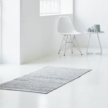 Leather rug  65x135 cm - light grey (light grey) - Rug Solid