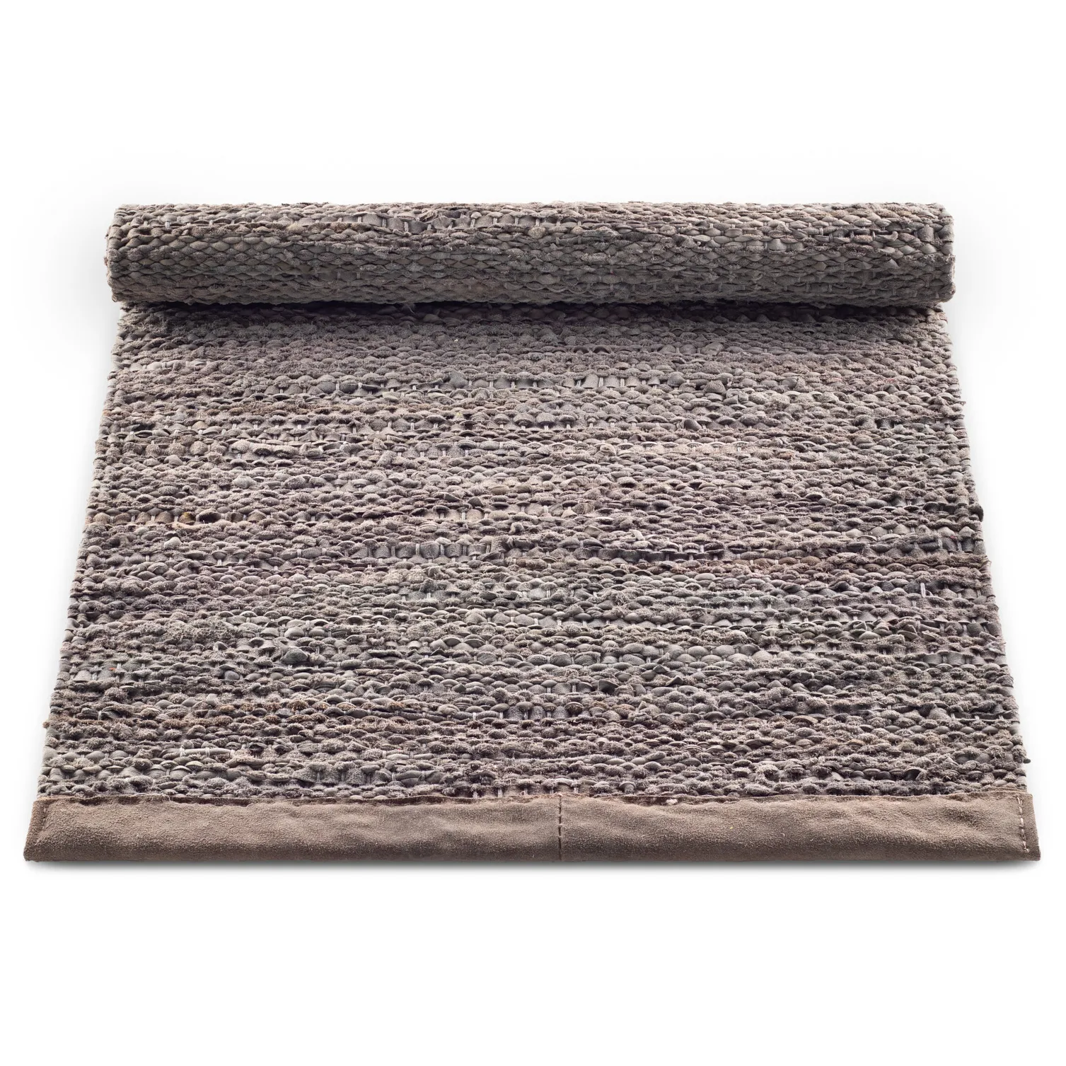 Leather rug 65x135 cm, Wood (brown) Rug Solid