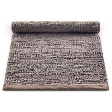 Leather rug  65x135 cm - wood (brown) - Rug Solid