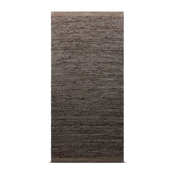 Leather rug 65x135 cm - Wood (brown) - Rug Solid