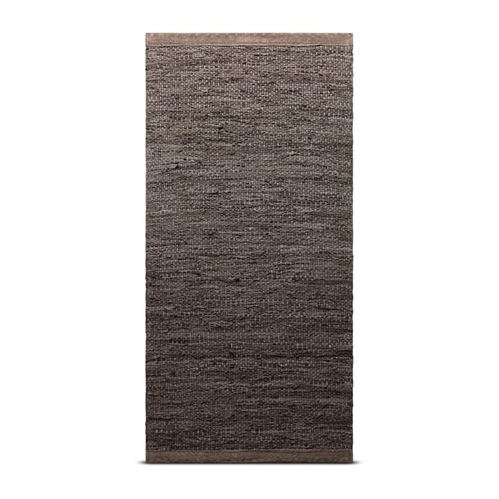 Leather rug  65x135 cm - wood (brown) - Rug Solid