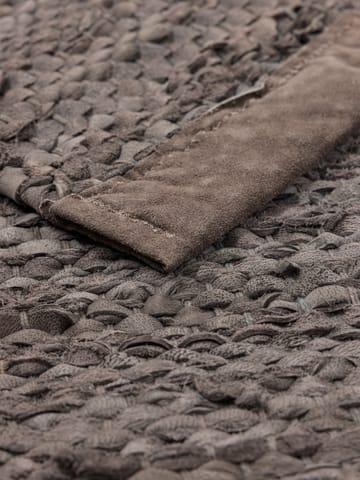 Leather rug  65x135 cm - wood (brown) - Rug Solid