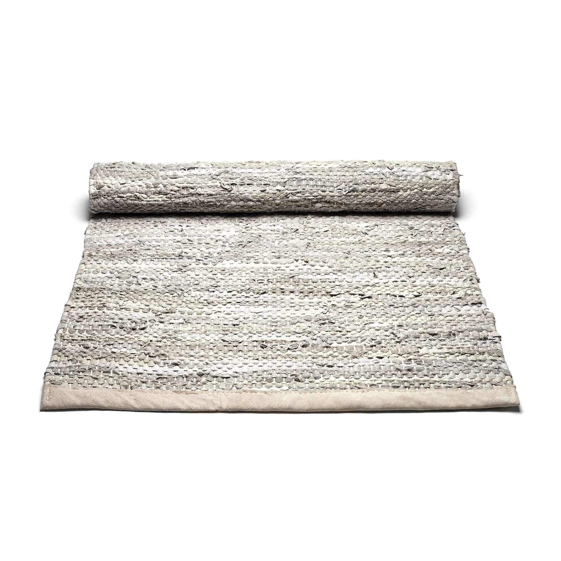 Leather rug 75x200 cm, Beige Rug Solid
