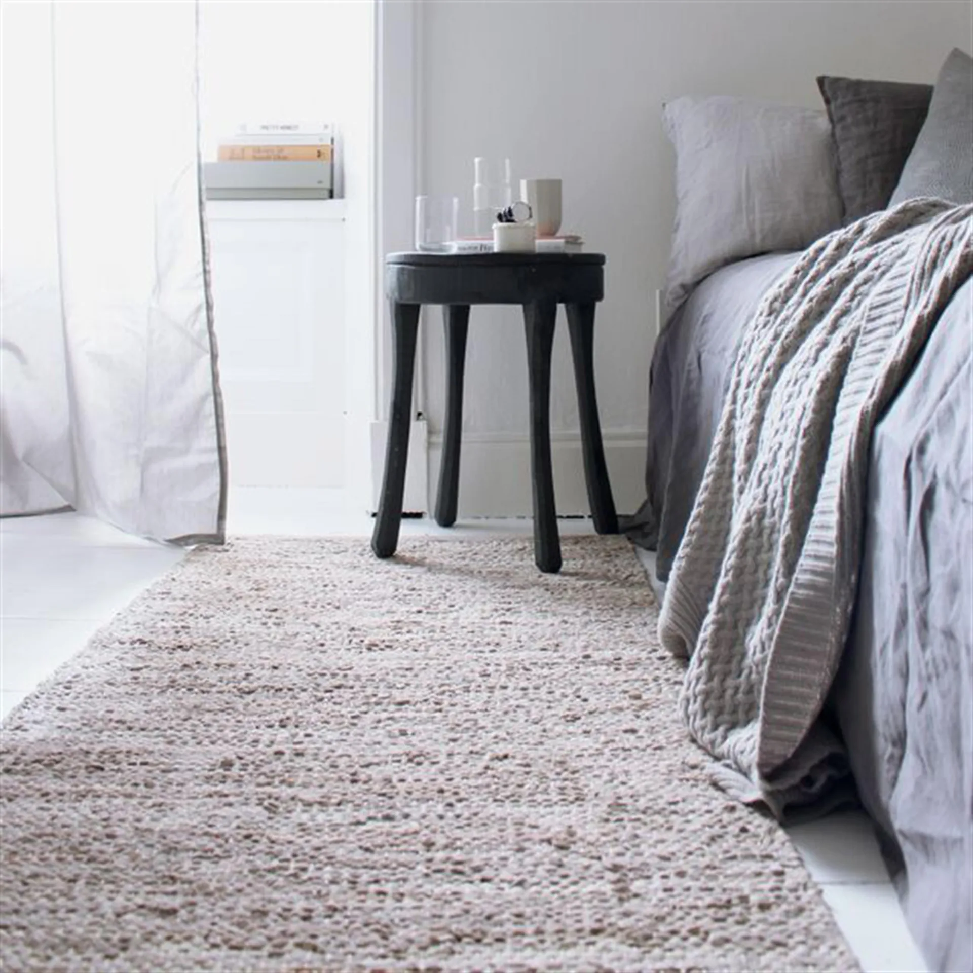 Leather rug 75x200 cm, Beige Rug Solid