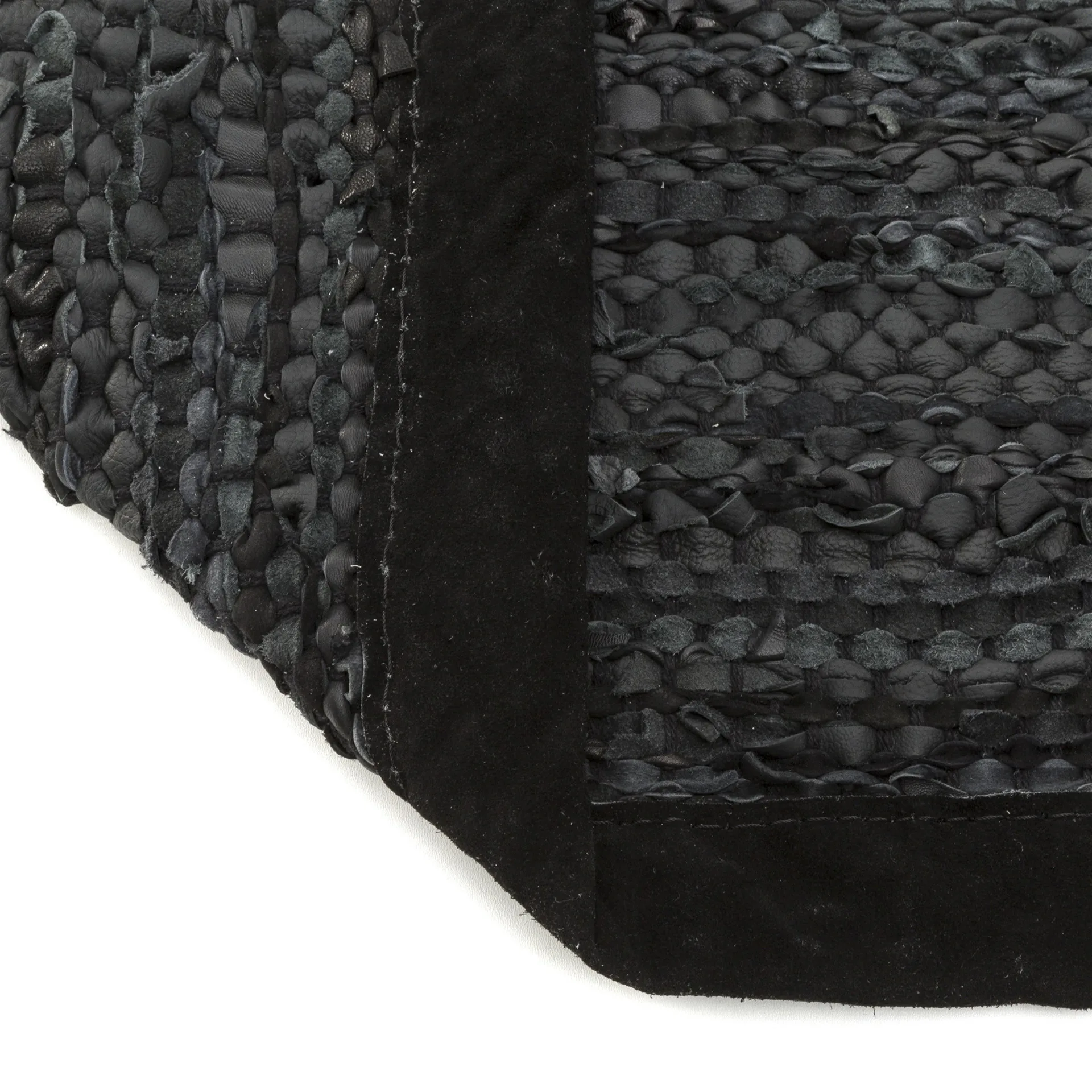 Leather rug 75x200 cm, Black (black) Rug Solid