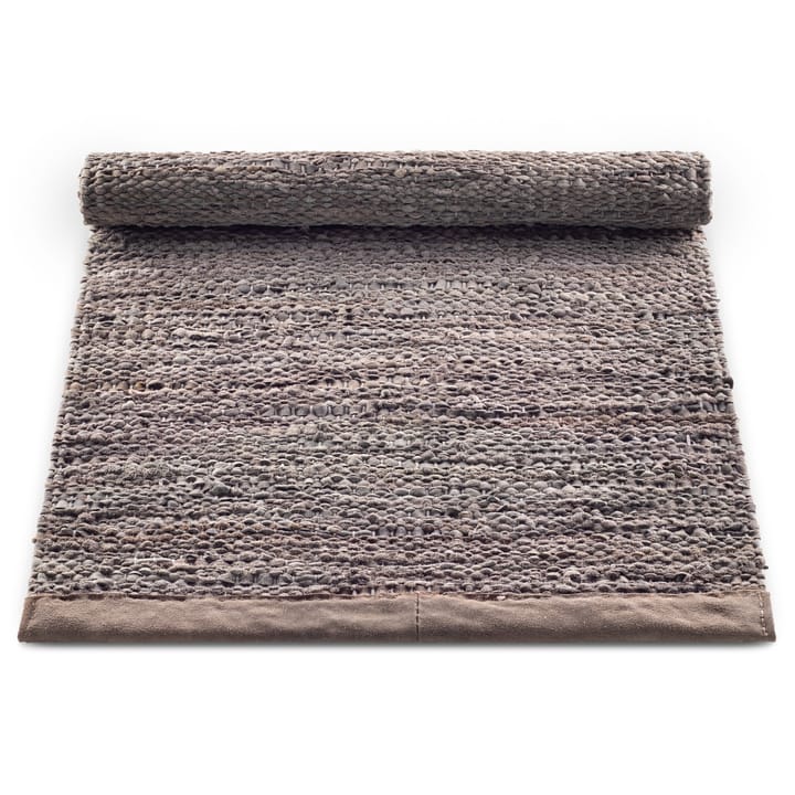 Leather rug  75x200 cm - wood (brown) - Rug Solid