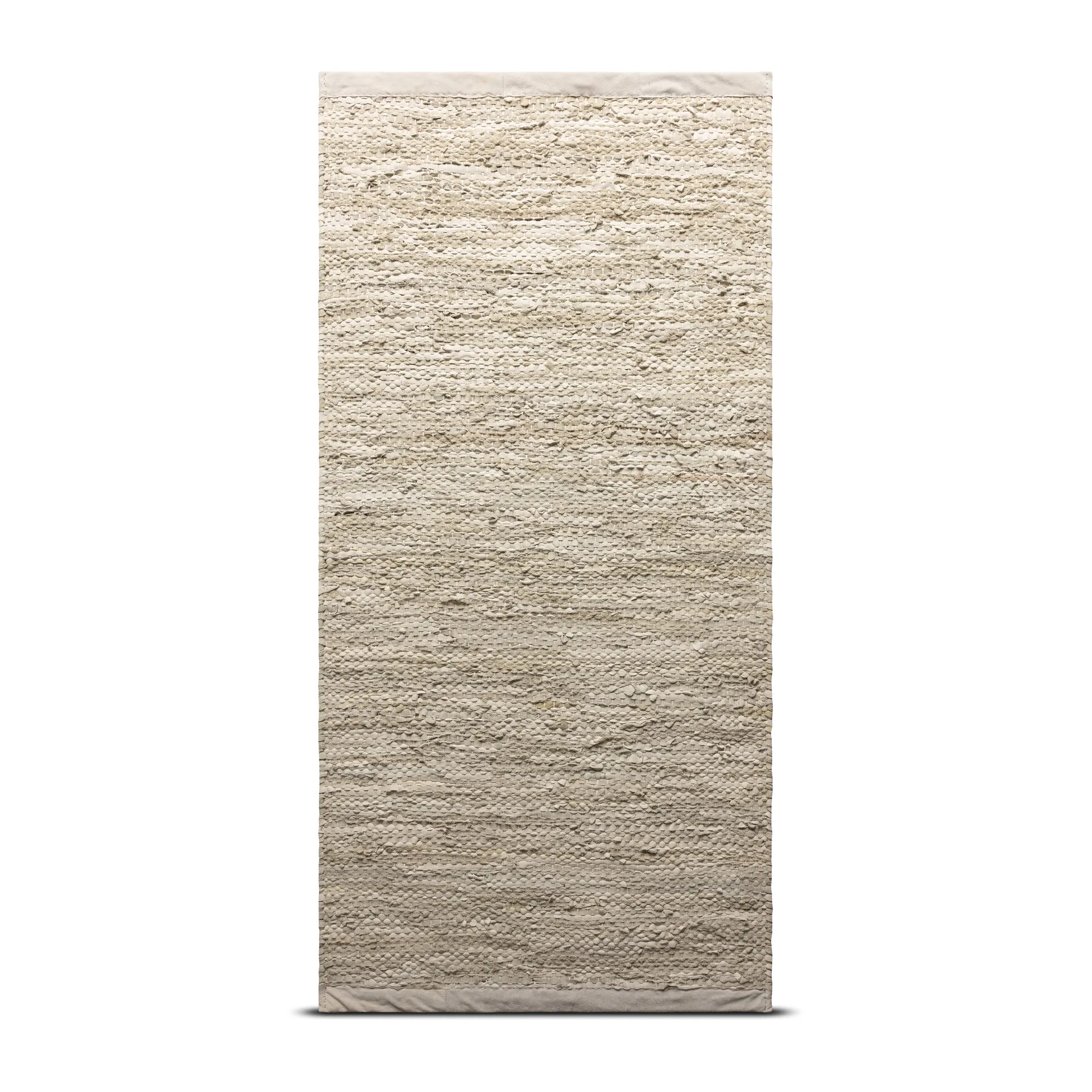 Leather rug 75x300 cm, Beige Rug Solid