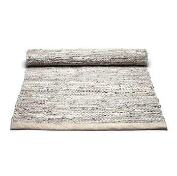 Leather rug 75x300 cm - Beige - Rug Solid