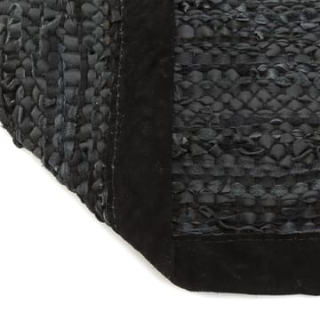 Leather rug  75x300 cm - black (black) - Rug Solid