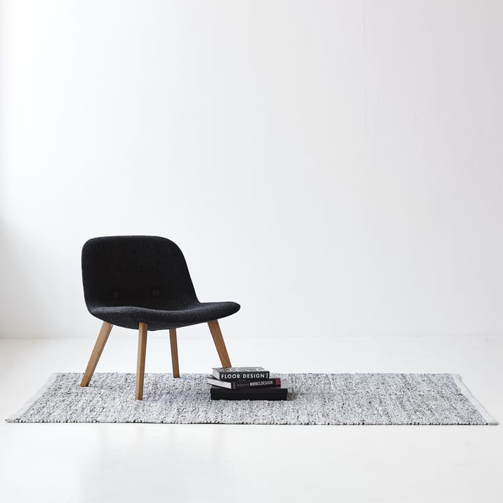 Leather rug  75x300 cm - light grey (light grey) - Rug Solid