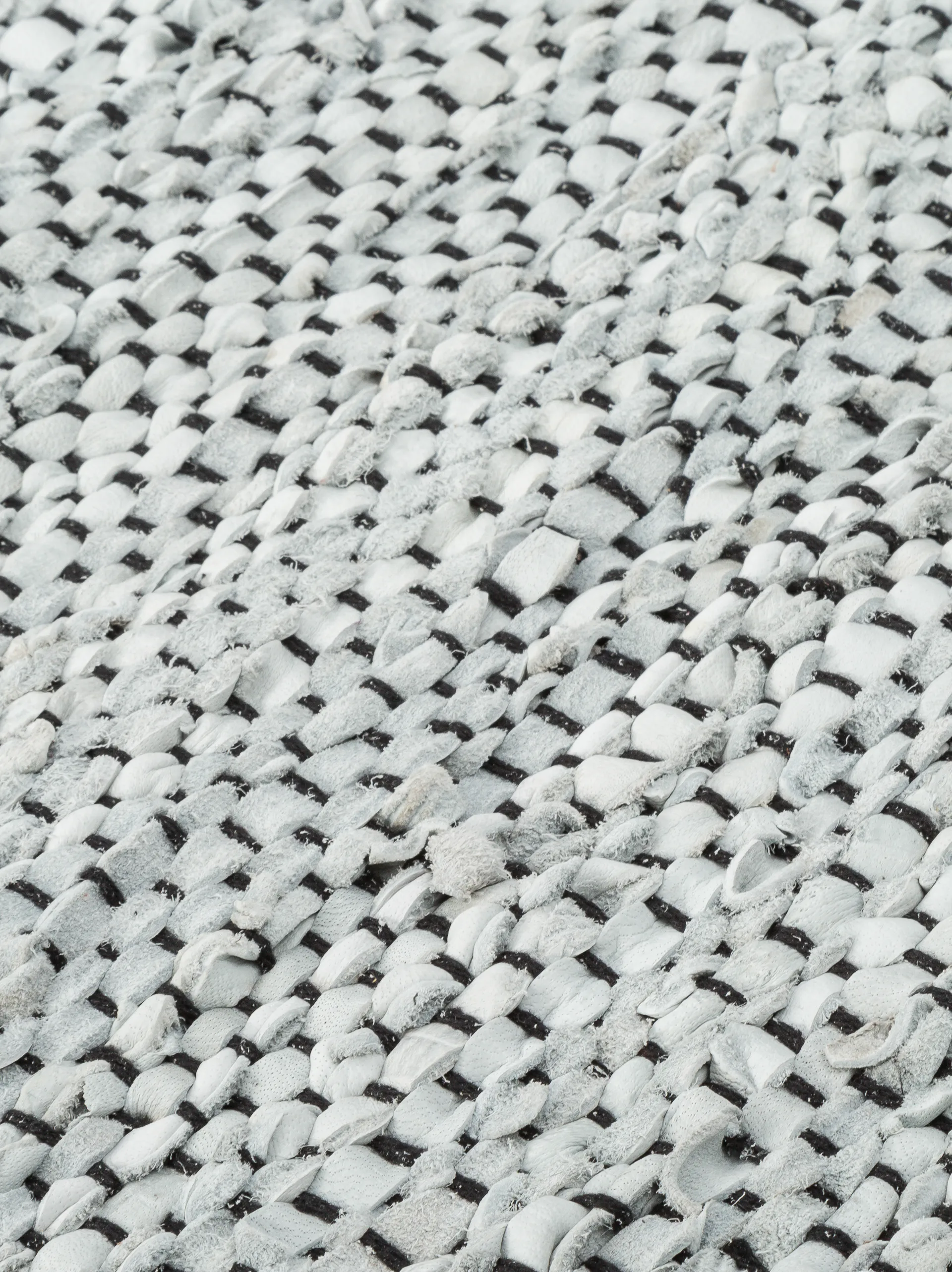 Leather rug 75x300 cm, Light grey (light grey) Rug Solid